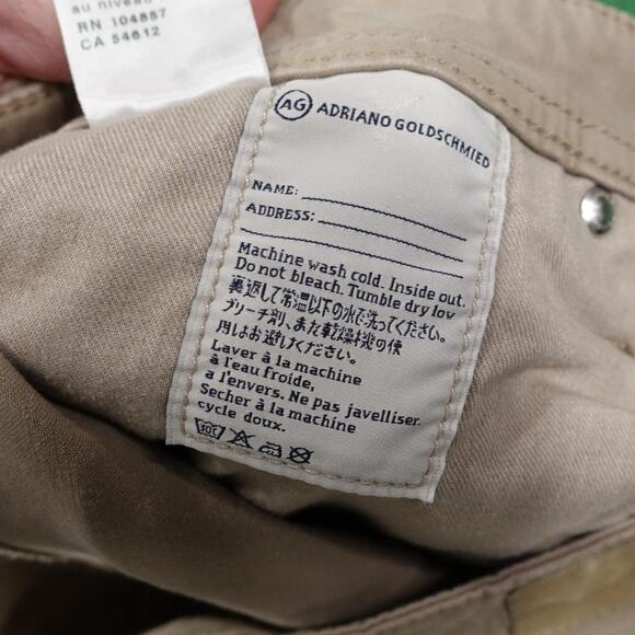 AG Adriano Goldschmied Pants Mens 38x34 Beige The Protege Straight Leg Chino - Picture 11 of 12